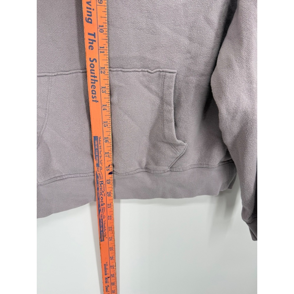 PINK Victoria's Secret Hoodie Women XS Gray Graphic Pullover Relaxed Fit - Picture 8 of 9